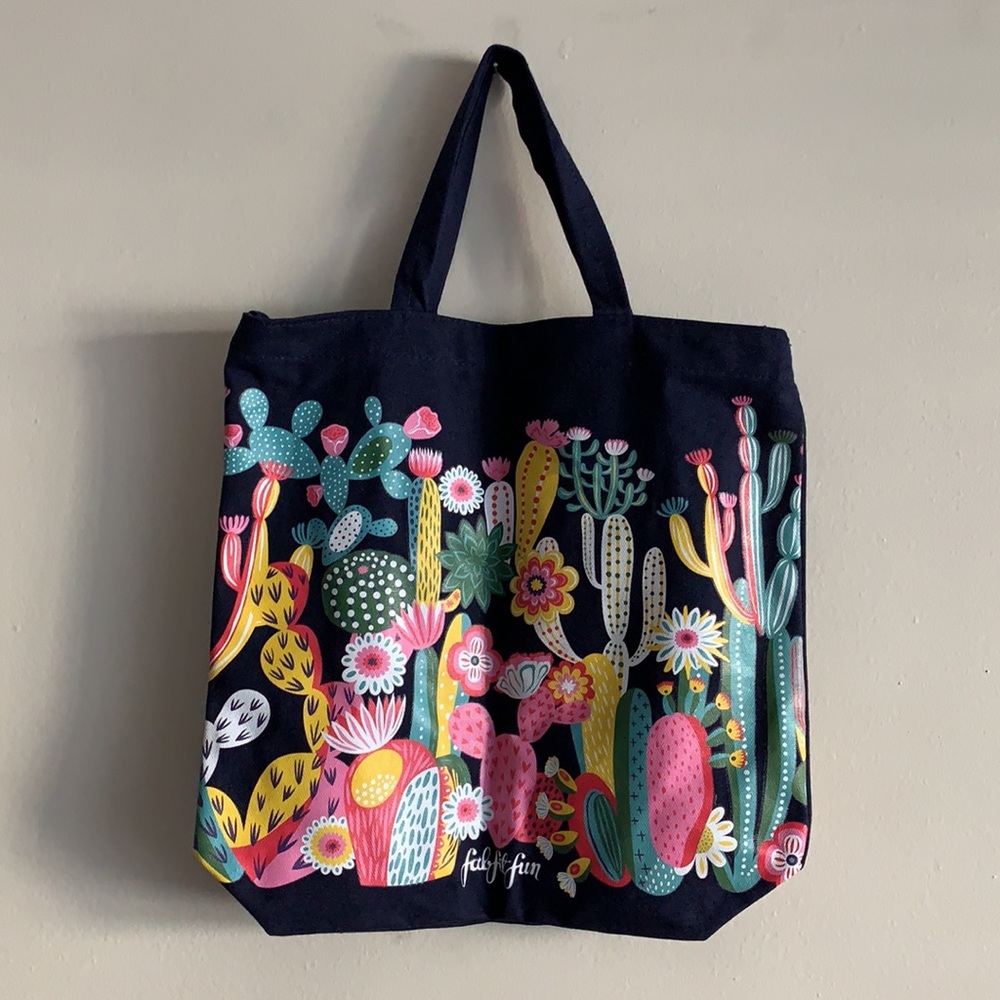 FabFitFun Limited Edition Floral Canvas Tote
